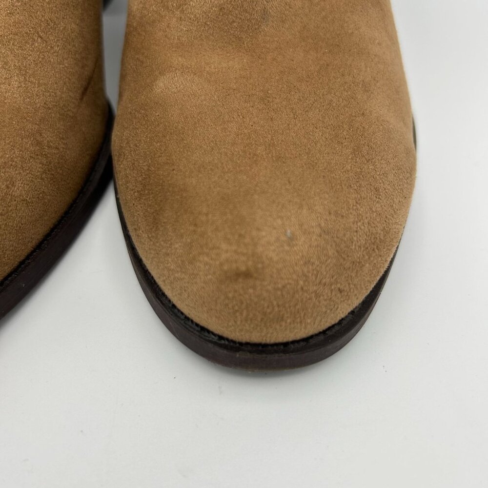 Liz Claiborne Flex Form Womens 11M Brown Faux Suede Ankle Boots Western Buckle - Picture 5 of 11
